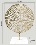 Gilded Lotus Leaf Filigree Tabletop Sculpture